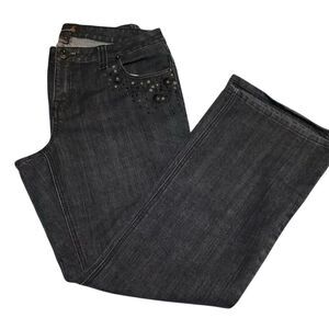 Ashley Stewart blue Bootcut Jeans w/‎ Studded Pocket Detail Casual Denim Sz 14w